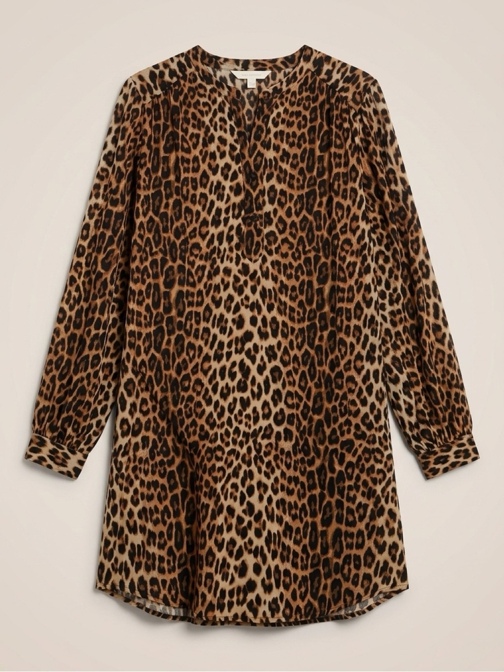 H&M Leopard Print Long-Sleeve dress - Brown